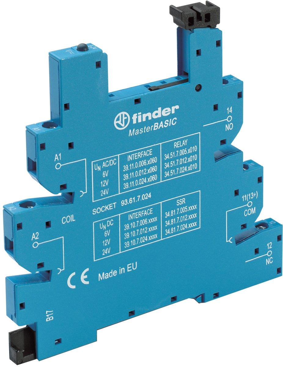 Relaisfassung Schraubanschl. für Relais 34.51 od. 34.81 f. 6-24 VAC/DC