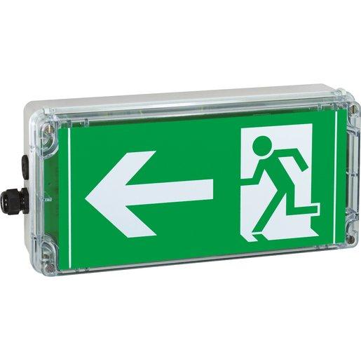 Ex-RZ-Leuchte EXIT 9h (Pfeil nach links) - M20 Einf. / M20 Schraubver.