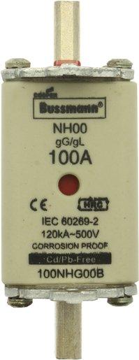 Sicherungseinsatz Niederspannung 100 A AC 500 V NH00 gL/gG IEC Doppelkennmelder