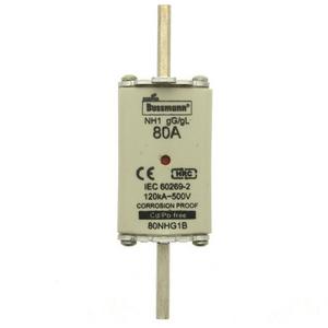 Sicherungseinsatz Niederspannung 80 A AC 500 V NH1 gL/gG IEC Doppelkennmelder