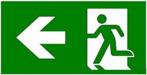 Piktogramm Links ISO 7010 Einseitig