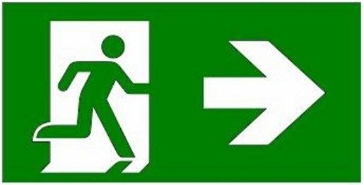 Piktogramm Rechts ISO 7010 Einseitig