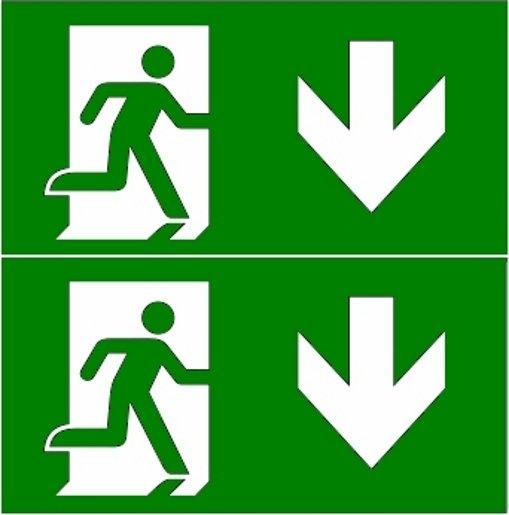 Piktogramm Unten/Unten ISO 7010 Doppelseitig