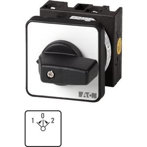 Umschalter 2-polig Iu = 20 A Frontschild: 2>0<1 45° tastend Einbau