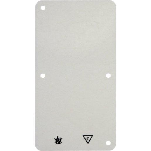 Selbstverlöschende Aufputz Bodenplatte weiß 2-fach