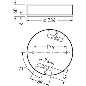 Anbauleuchte CDP D07 CDP19 1000-830 ET 26