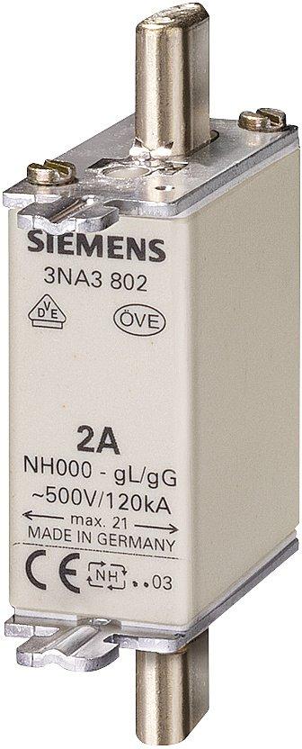 NH-Sicherungseinsatz gG mit Stirnkennmelder Gr.000 6A AC500V/DC250V