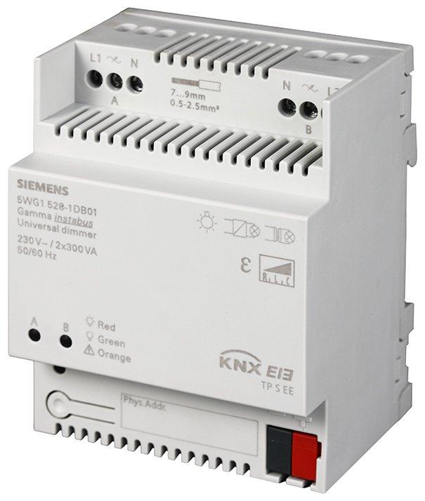 KNX LED Universaldimmer 230V AC 2-fach / 0 bis 300VA 1-fach 0..500VA REG