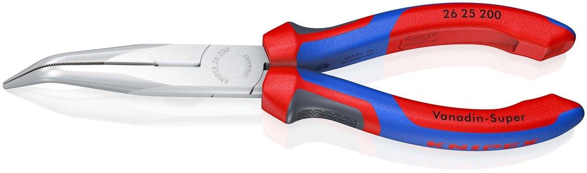 Flachrundzange mit Schneide gebogen 200 mm