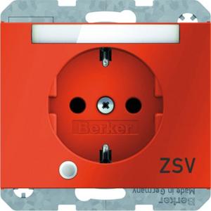 Steckdose SCHUKO mit Kontroll - LED K.1 orange glänzend