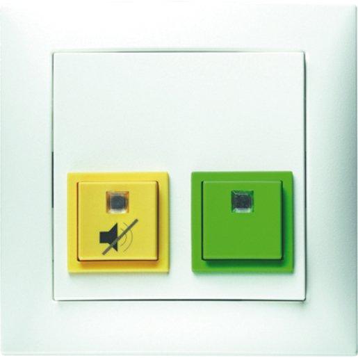 Abstell- Anwesenheitstaster mit Rahmen S.1 polarweiß glänzend