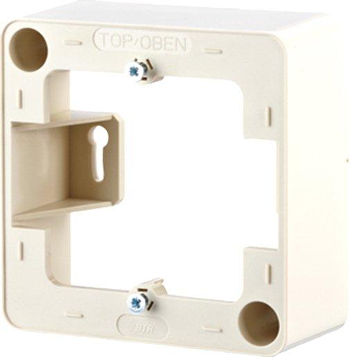 Aufputzrahmen 85 x 85 x 35 mm - 1fach perlweiß