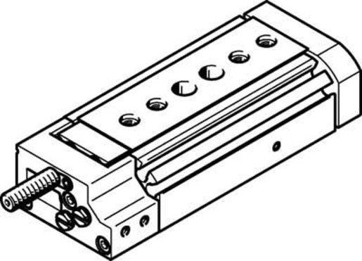 Mini-Schlitten Kugel-Käfig-Führung Baugr. 8 mm / Hub 20 mm P-Dämpf.