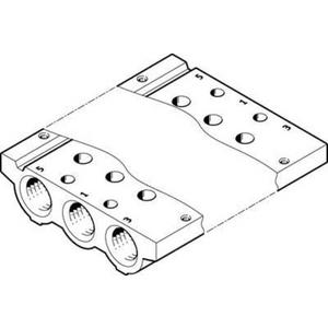 Anschlussleiste für VUVG Rastermaß: 16 mm für 2 Pneumatikventile