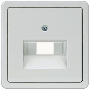 DELTA profil silber Abdeckplatte UAE-Anschlussdose Rutenbeck Kat. 3+5/