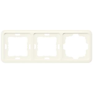 DELTA profil titanweiß Rahmen 3fach 1 Ausschnitt 222x80mm