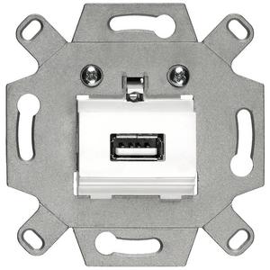 USB-Anschlussdose Schraubklemmen grau