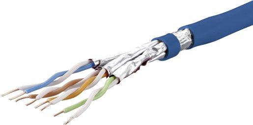 Datenkabel U/FTP KAT 6A 10 GBit 500m blau