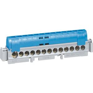 Klemmenleiste IP 20 blau 1 x 6 bis 25 mm² 12 x 1,5 bis 16 mm² Länge 113 mm