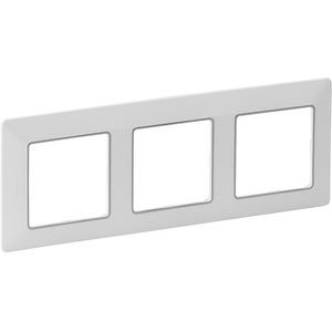3-fach Abdeckrahmen Valena Life ultraweiß/Chrom
