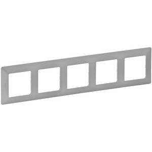 5-fach Abdeckrahmen Valena Life Aluminium