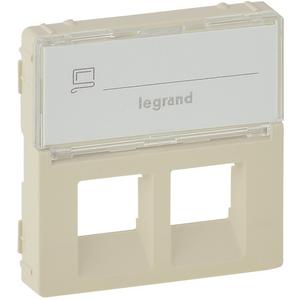 2-fache Rj11/RJ45 Datendosen Abdeckung Valena Life mandelweiß