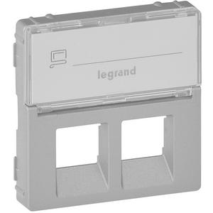 2-fache Rj11/RJ45 Datendosen Abdeckung Valena Life Aluminium