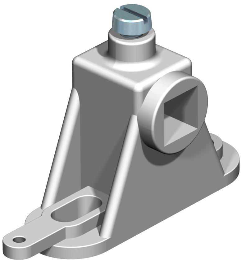 Schienenbock für Potentialausgleichsschiene PS grau