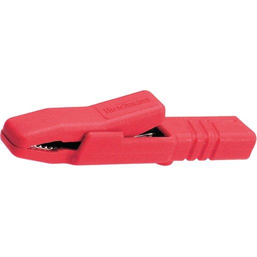 Krokodilklemme / Abgreifklemme ø 4mm 30V AC / 60V DC 25 A - ROT