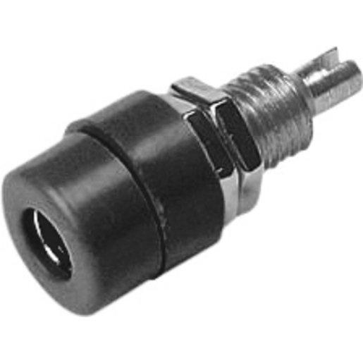 Bananen - Prüfbuchse / Polklemme ø 4 mm 30V AC / 60V DC 32A - SCHWARZ