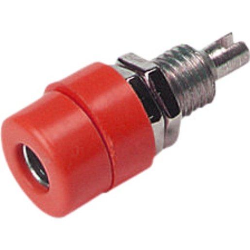 Bananen - Prüfbuchse / Polklemme ø 4 mm 30V AC / 60V DC 32A - ROT