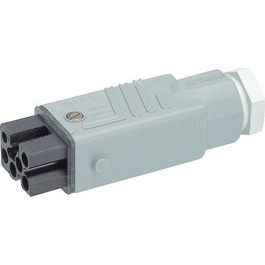 Kabeldose / Kupplungsdose 3-polig + PE 250V DC / 400V AC - GRAU