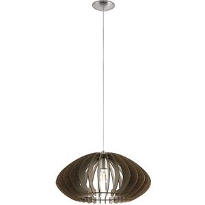 Hängeleuchte COSSANO 2 1x60W E27 Ø500 dunkelbraun/nickel-matt
