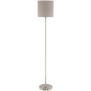 Stehleuchte PASTERI 1x60W E27 SATIN/Taupe Fußtrittschalter