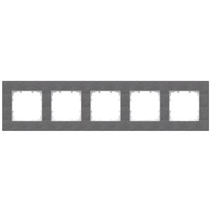 DELTA miro Rahmen 5-fach Farbe carbon-metallic Abmessungen 374x 90mm