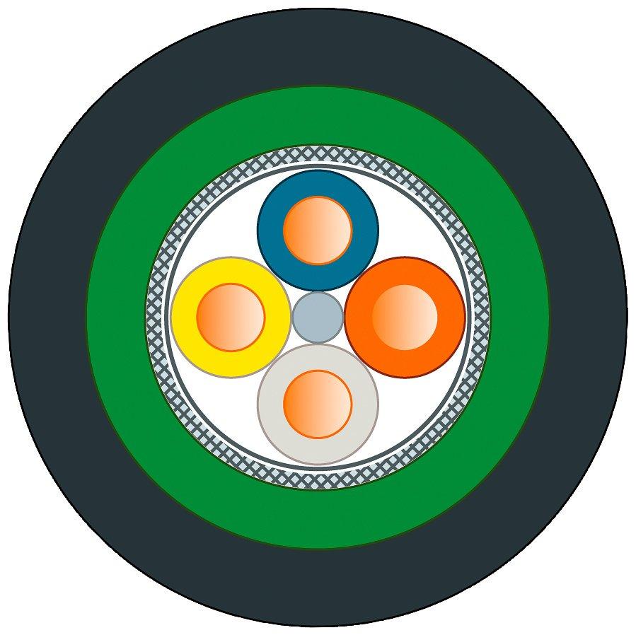 IE Ground Cable 2x2 Erdverlegungskabel 2-adrig geschirmt - Meterware