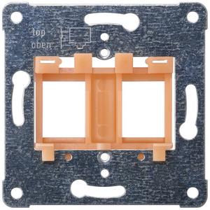 Tragplatte ORANGER Einsatz Aufnahme von 2 modular-Jack-Steckverbindern