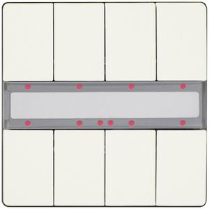 KNX Taster DELTA style titanweiß mit Status LED und TF 4-fach ohne UP117/12