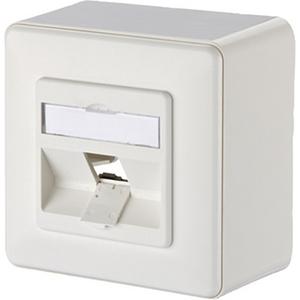 Keystone Anschlussdose AP 1 Port unbestückt reinweiß