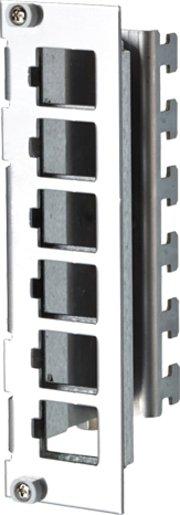 Keystone 19 Zoll Modulträger 3HE 7TE 6 Port Edelstahl unbestückt