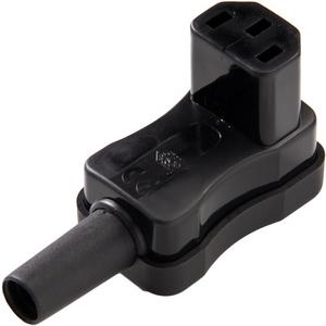 Gerätesteckdose winkel 70° schwarz