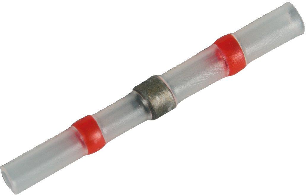 Löt-Schrumpfverbinder transparent 0,5-1,0 mm² rot