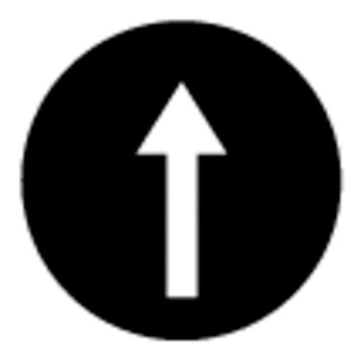 Tastenplatte Pilz schwarz Symbol Pfeil
