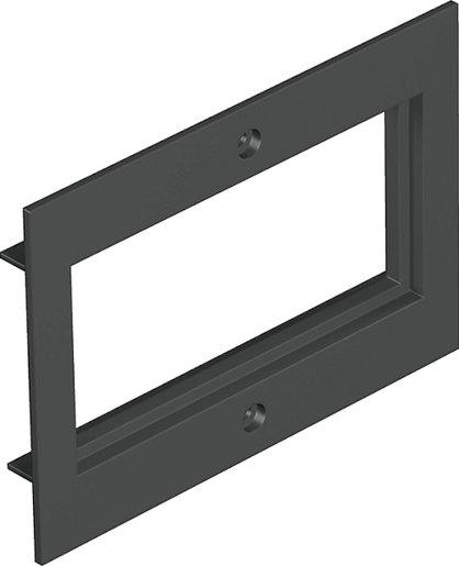 Abdeckplatte 2-fach Modul 45 für T4B 11 0x 77mm PA graphitschwarz 9011