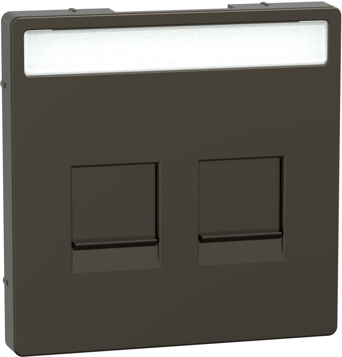 Zentralplatte f. Modular 2-fach Staubschutzsch. Sys. Design