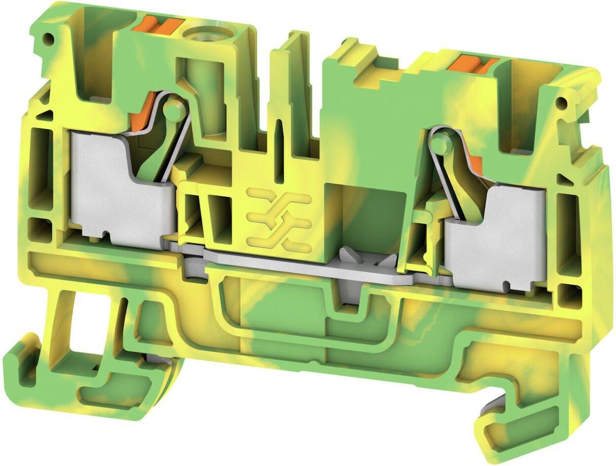Schutzleiter-Reihenklemme 4 mm² grün/gelb