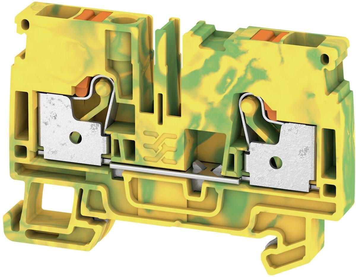 Schutzleiter-Reihenklemme 6 mm² grün/gelb