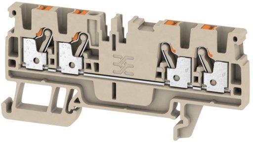 Durchgangsreihenklemme 0,5 - 2,5 mm² dunkelbeige