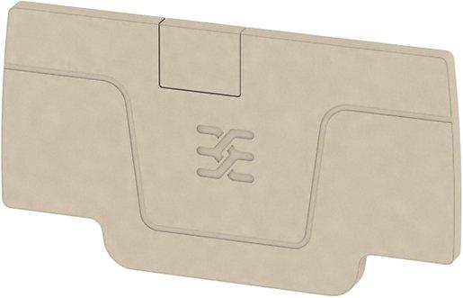 Abschlussplatte 2,5 rastbar dunkelbeige