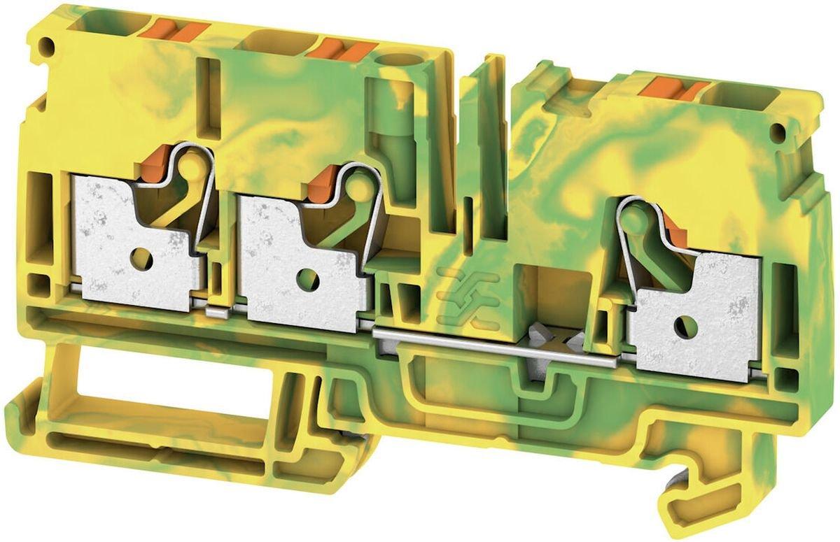 Schutzleiter-Reihenklemme 6 mm² grün/gelb